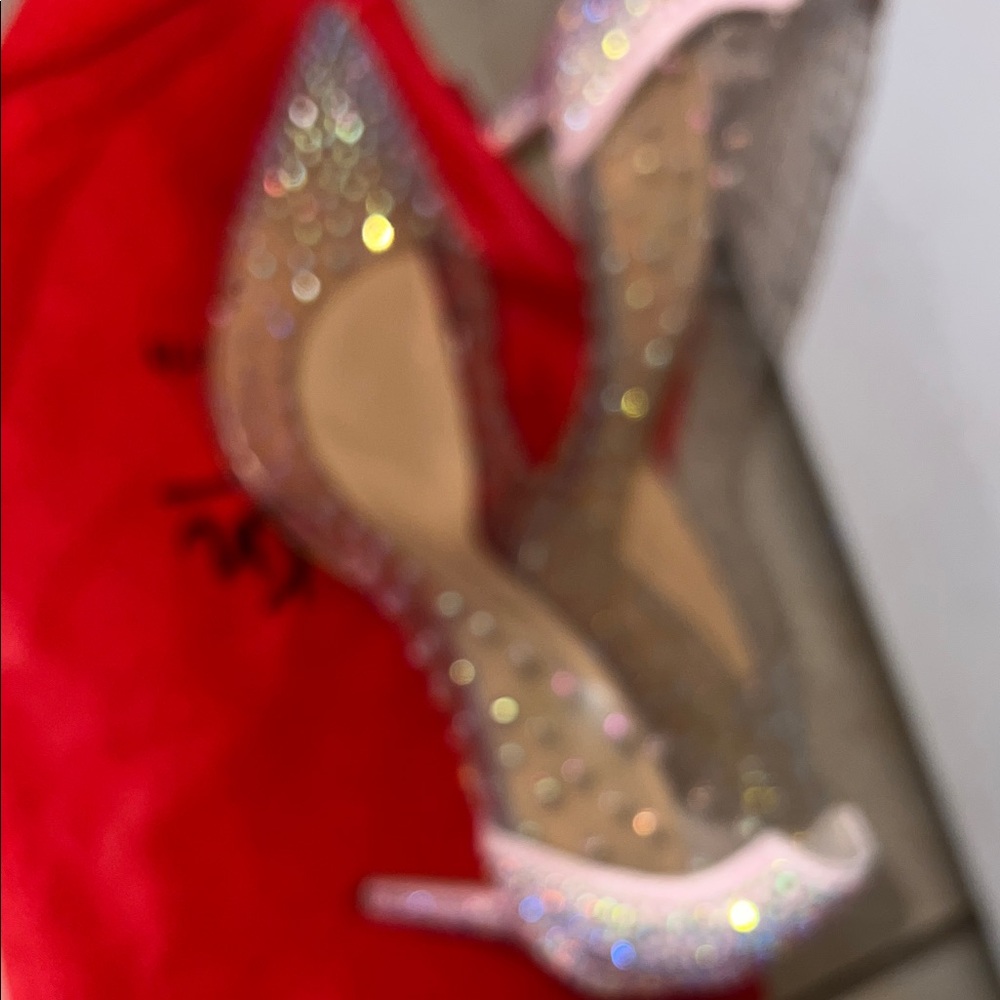 Clear Rhinestone Stiletto Heels - Picture 6 of 17